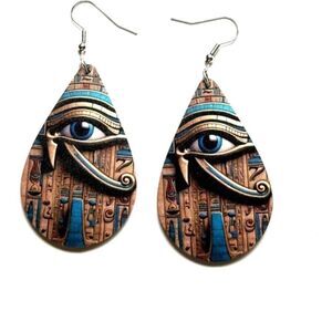Eye of Horus Teardrop Earrings A1038